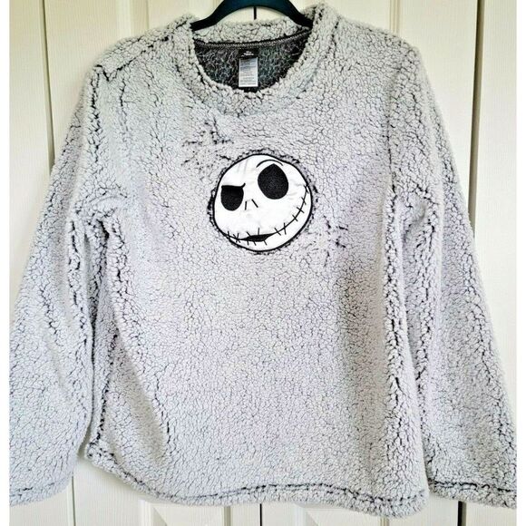 Disney The Nightmare Before Christmas 8-10 Jack Skellington Fleece Top Pajama - Picture 1 of 7